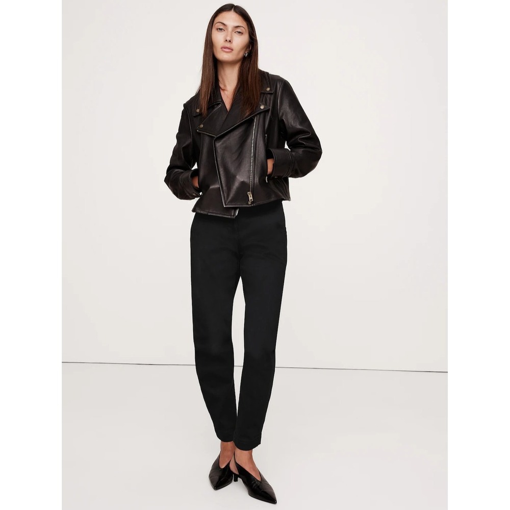 New Banana Republic Barrel Leg Jeans 12 Tall Weekender Slim Black 713475 NWT